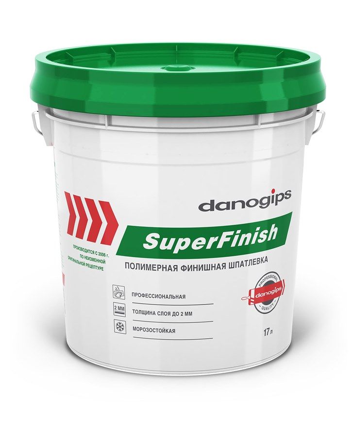 Шпаклевка DANOGIPS SUPERFINISH 17л/ 28 кг